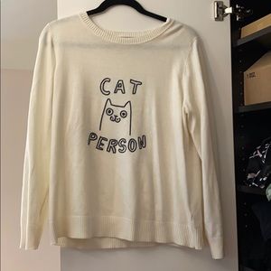 Boden Cat Person Sweater L